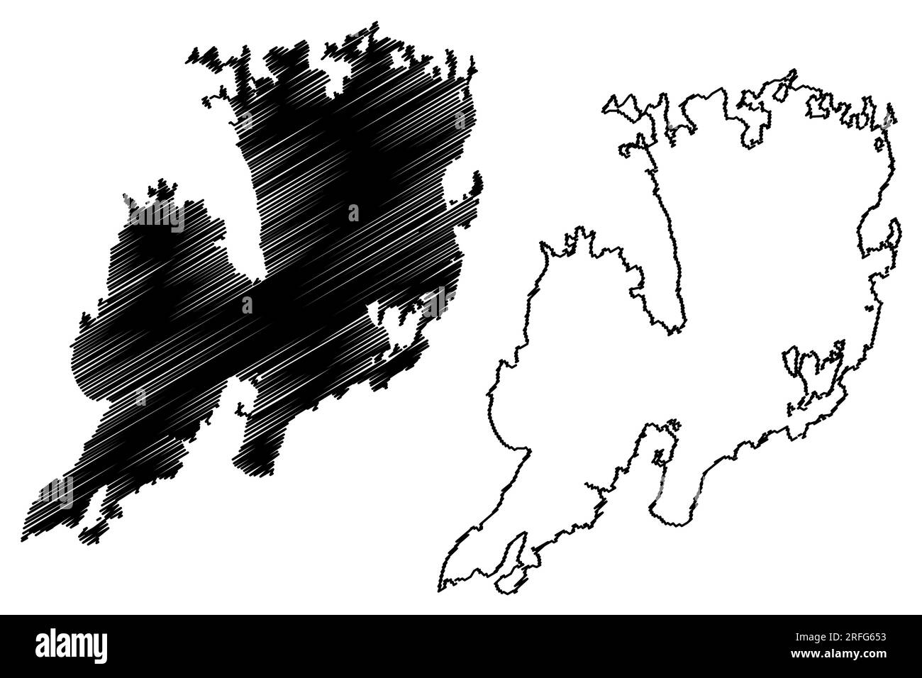 Lake Vanern (Kingdom of Sweden) map vector illustration, scribble sketch Vänern  map Stock Vector Image & Art - Alamy