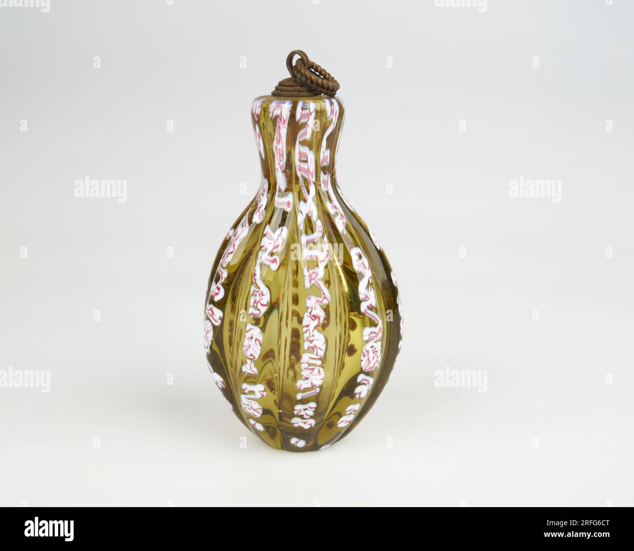 Antique fluted glass flask perfume bottle. d Stock Photo Alamy