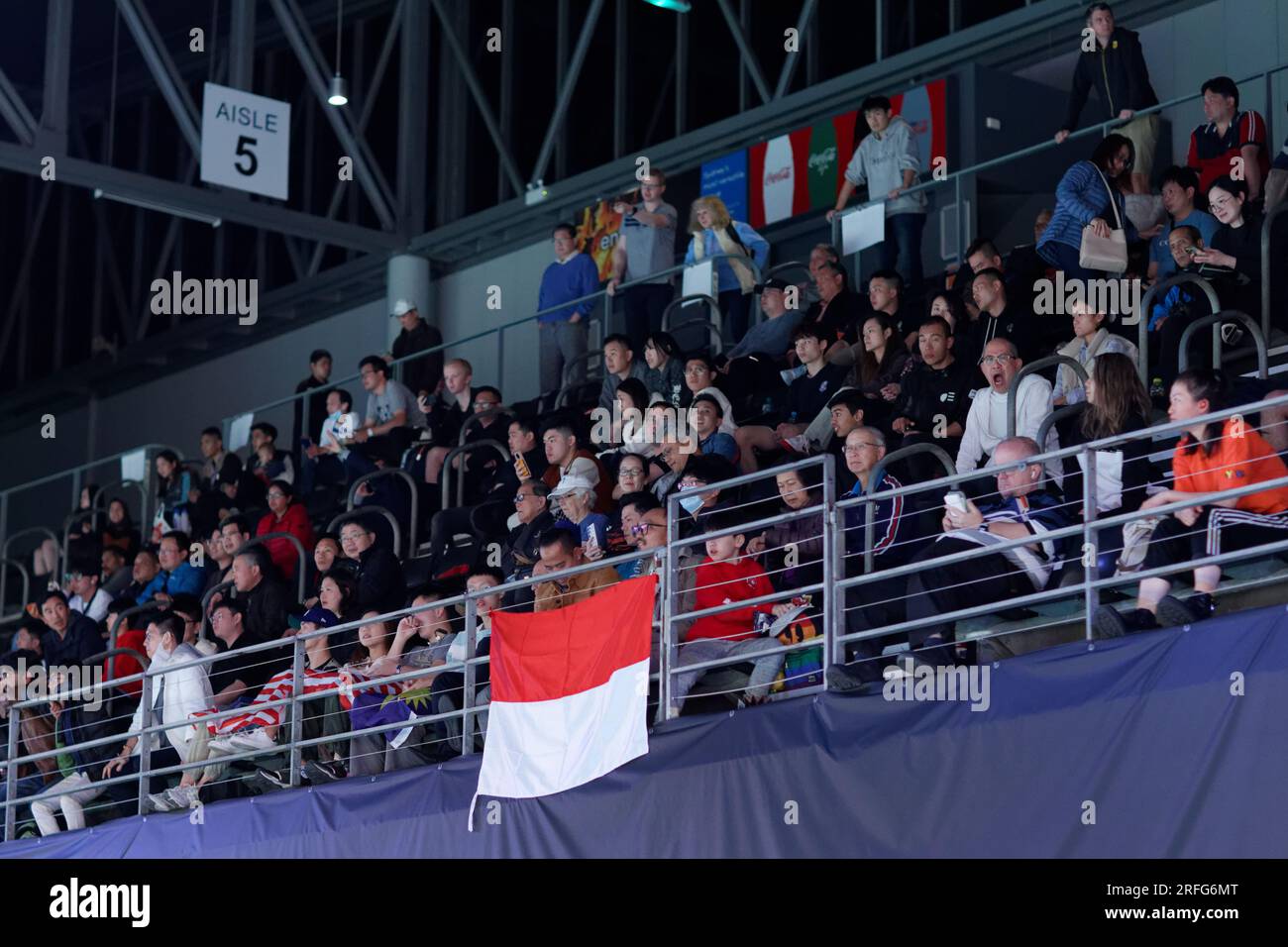 Sydney, Australia. 03rd Aug, 2023. Indonesian fans showing their support during day 3 of the SATHIO GROUP Australian Badminton Open 2023 at the Quaycentre on August 3, 2023 in Sydney, Australia Credit: IOIO IMAGES/Alamy Live News Stock Photo