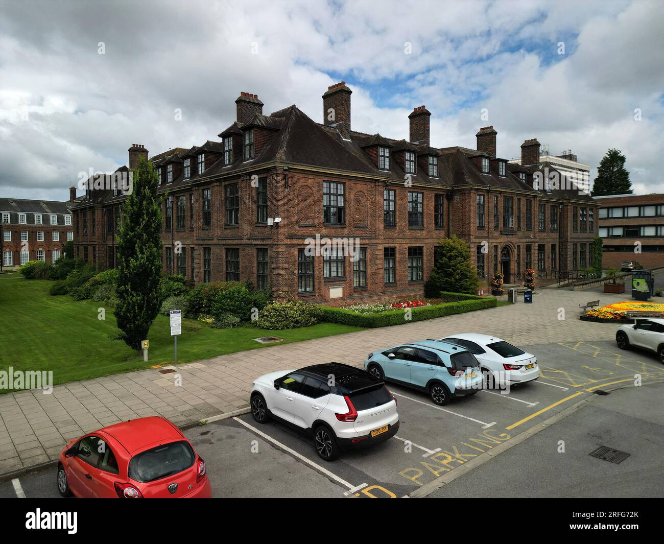 Aerial view of university of Hull Campus, Cottingham road, Kingston upon Hull Stock Photo