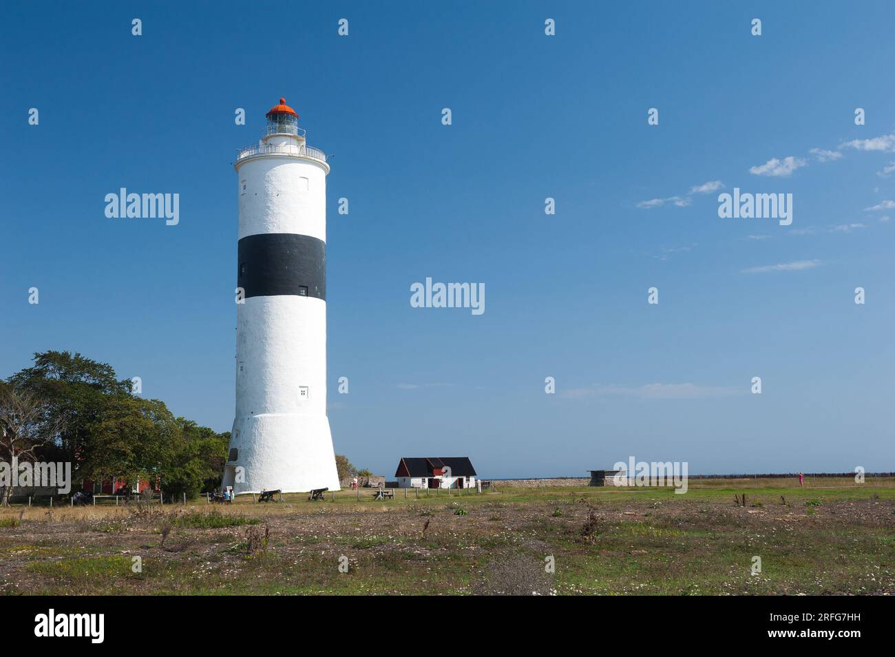 Sweden's tallest lighthouse, Långe Jan, Ottenby, Ås parish, Mörbylånga Municipality, island of Öland, Kalmar County, Sweden Stock Photo