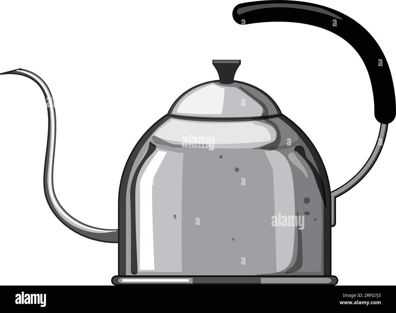 teapot steel drip kettle cartoon vector illustration Stock Vector