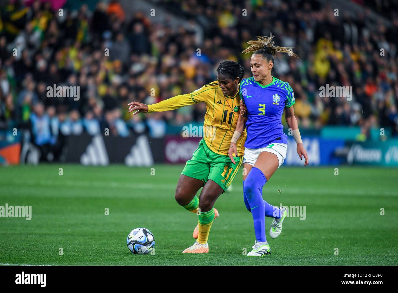 Brazilian football team players in action during a match - 2022