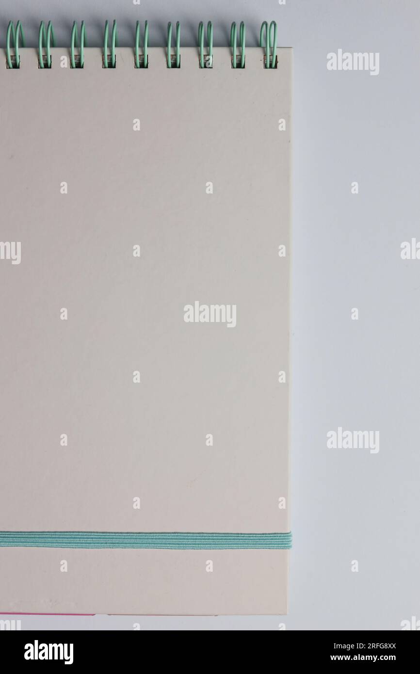 pastel colored notebook on a white background Stock Photo Alamy