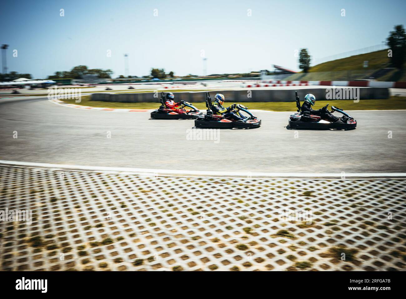 Go-kart Race, Speed Competition, Italian Pilots, Misano Circuit Stock ...