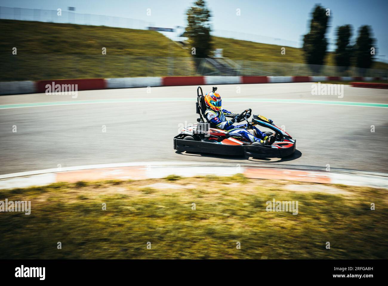 gokart race, speed competition, Italian pilots, misano circuit Stock