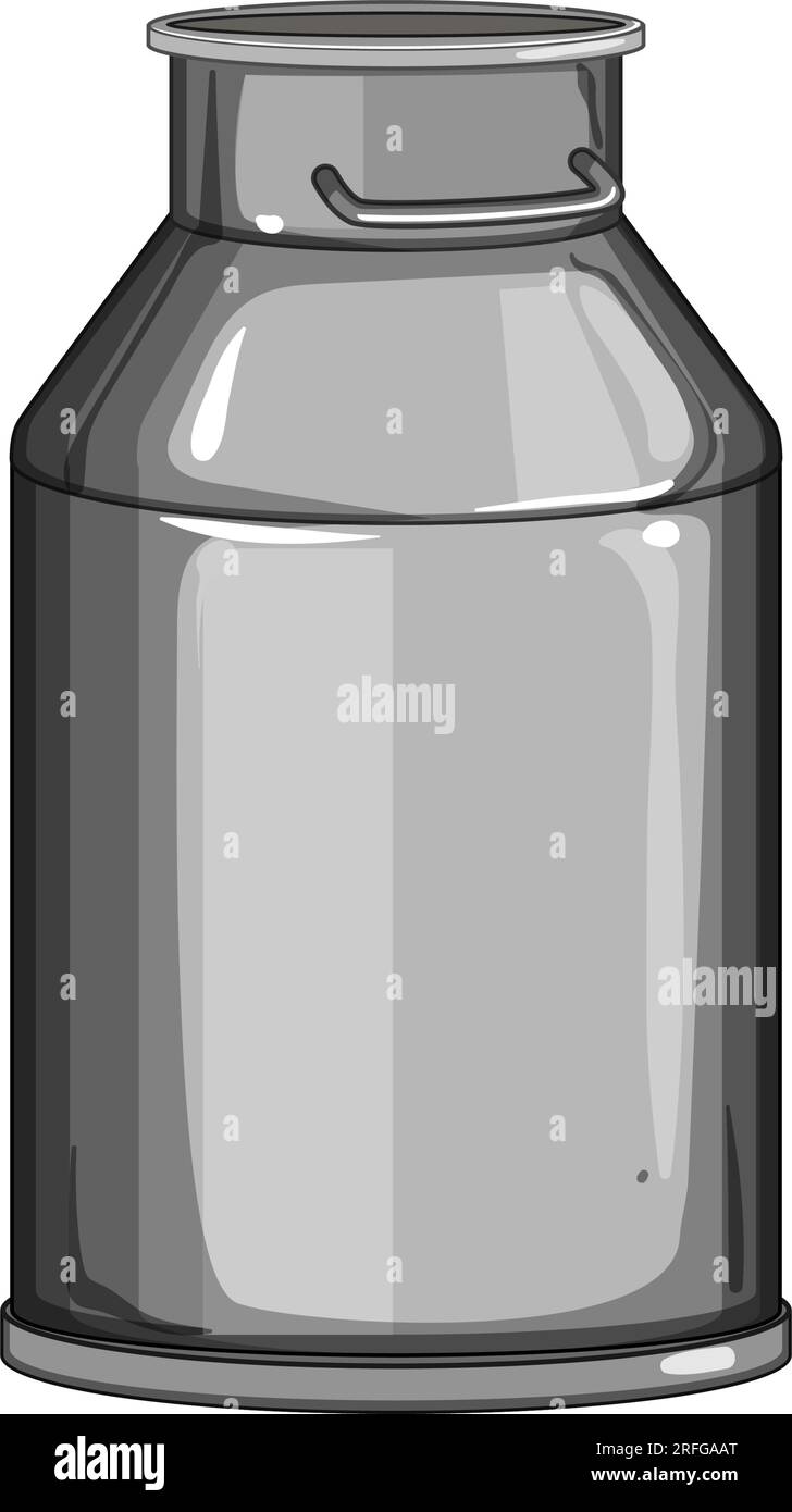 jar metal milk can cartoon vector illustration Stock Vector Image & Art
