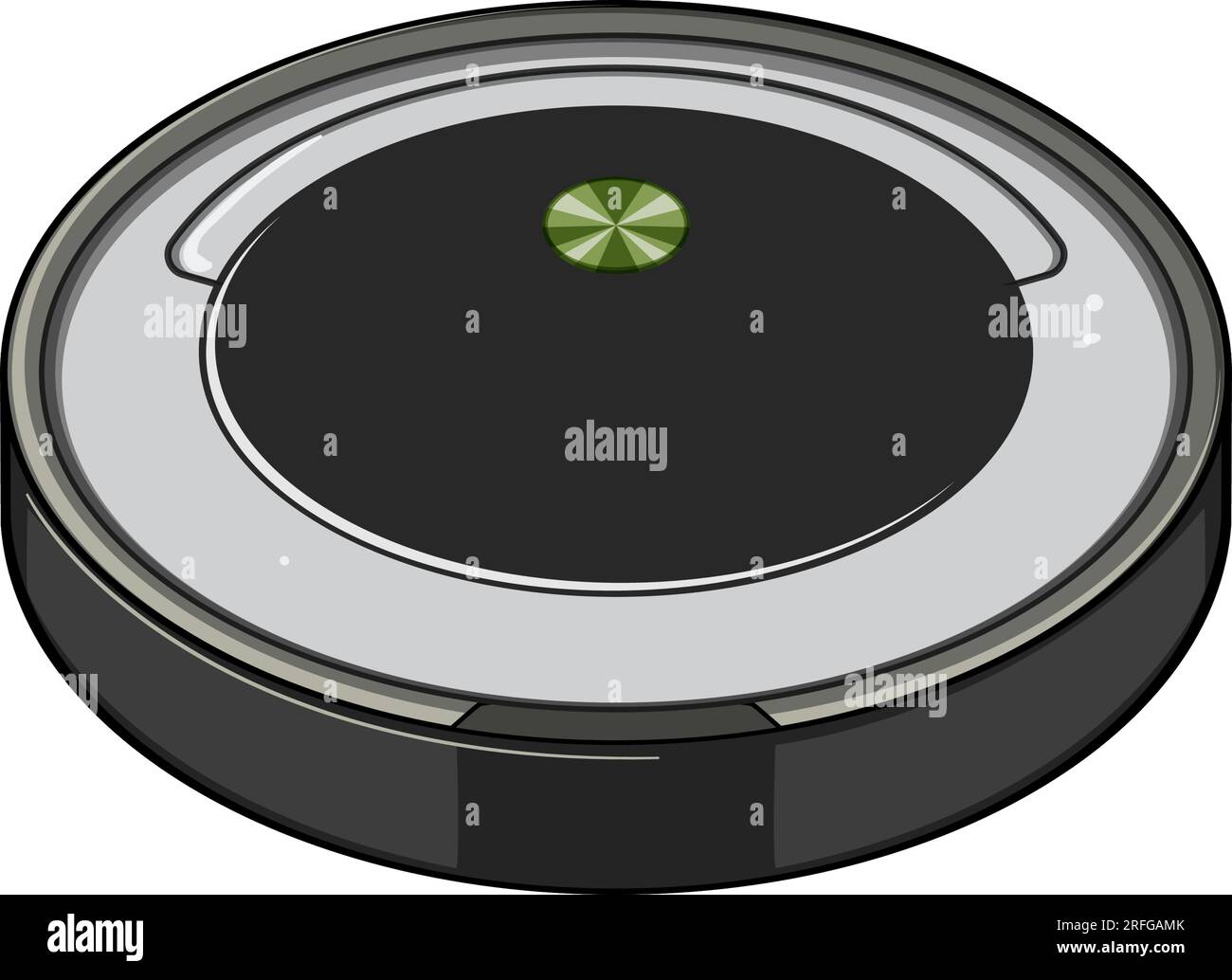 woman robot vacuum cleaner cartoon vector illustration Stock Vector ...