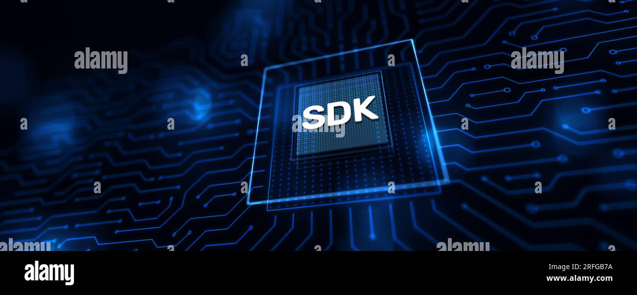 SDK Software development kit programming language technology concept on ...