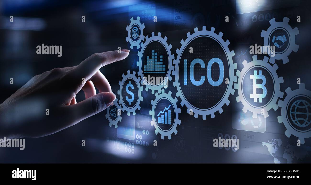ICO - Initial coin offering, Fintech, Financial and cryptocurrency trading  concept on virtual screen. Business and technology Stock Photo - Alamy