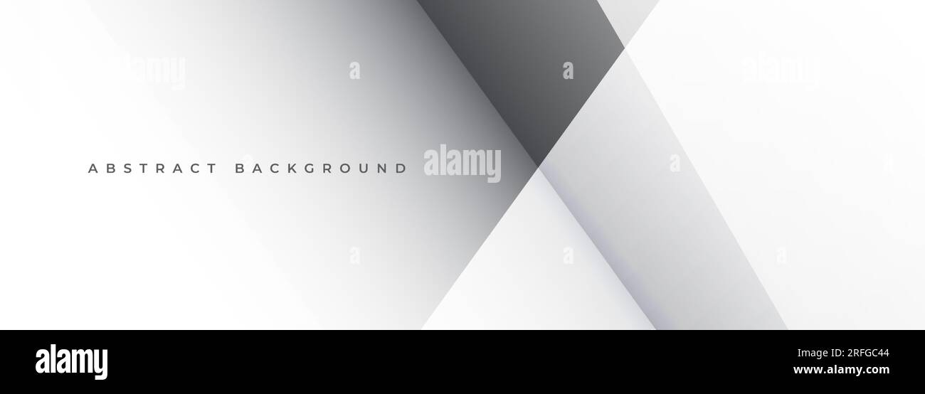Abstract modern wide white and gray background with geometric diagonal ...