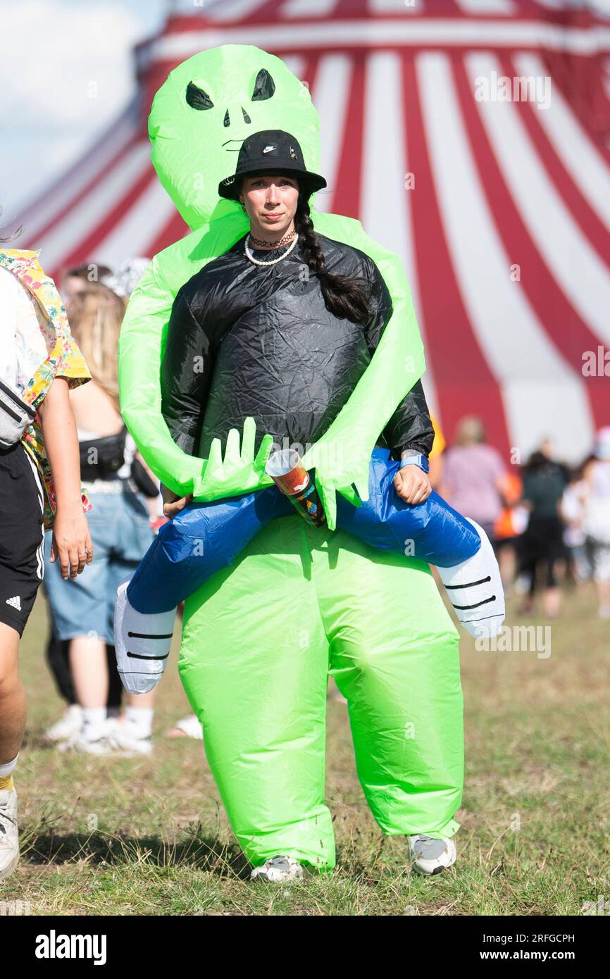 Milovice, Czech Republic. 03rd Aug, 2023. The Let It Roll, biggest drum