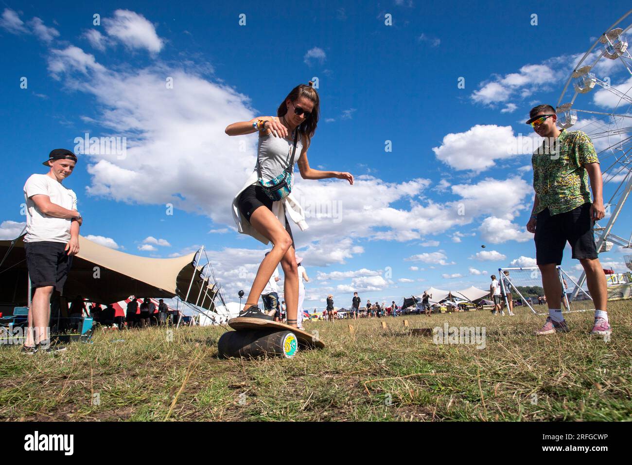 Milovice, Czech Republic. 03rd Aug, 2023. The Let It Roll, biggest drum