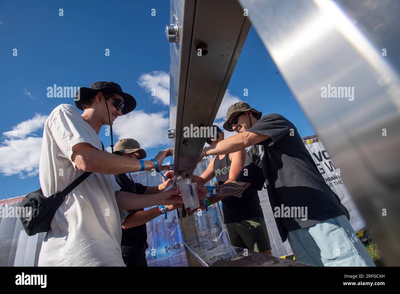 Milovice, Czech Republic. 03rd Aug, 2023. The Let It Roll, biggest drum