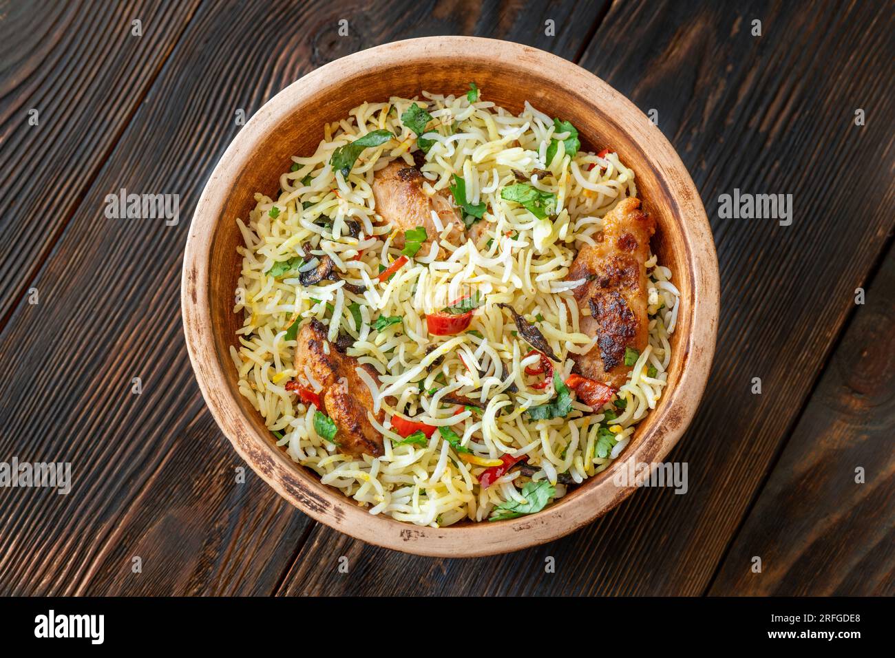 Bowl of biryani popular South Asian rice dish Stock Photo Alamy