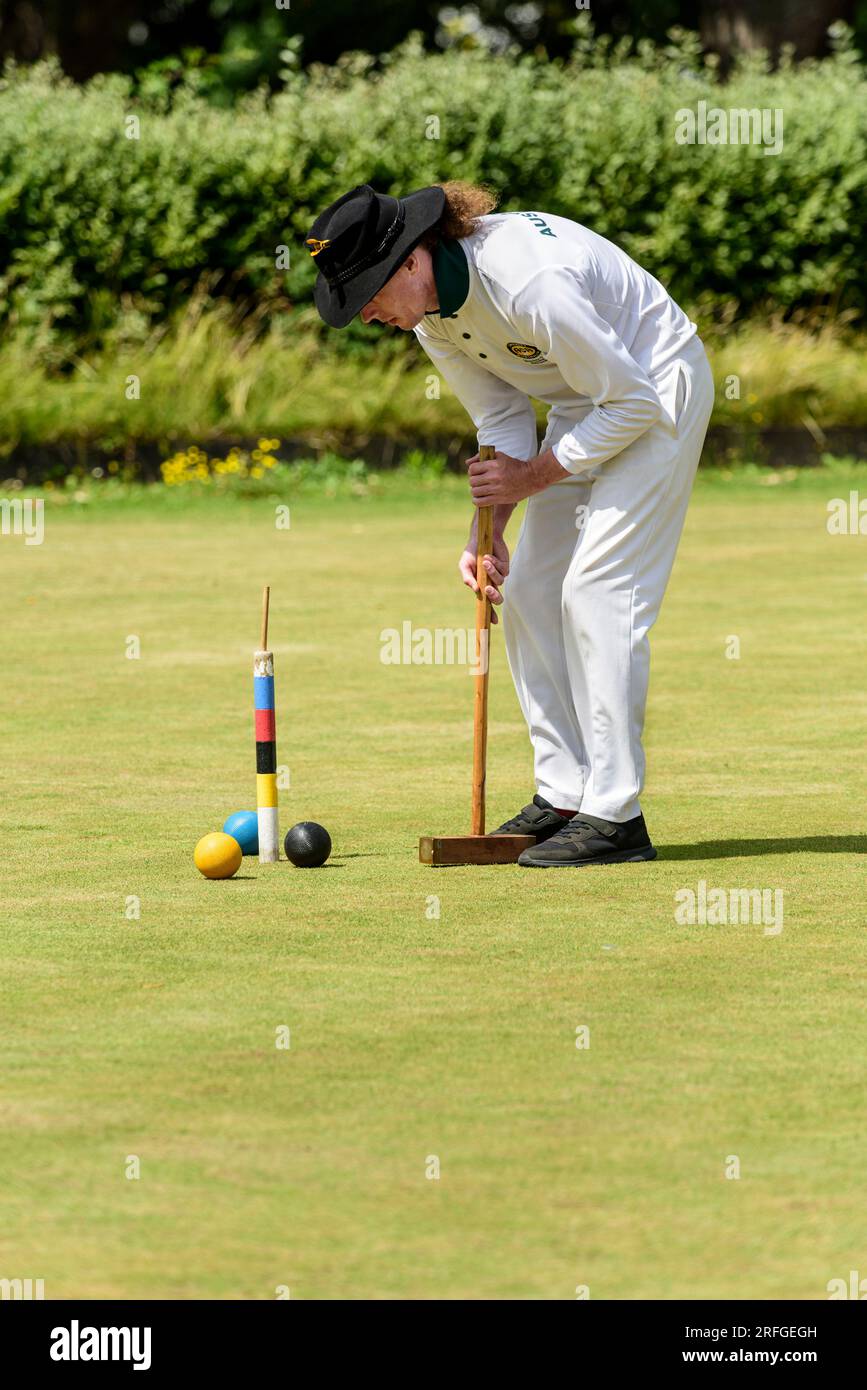 Callum Hyland Australia playing in the Association Croquet World