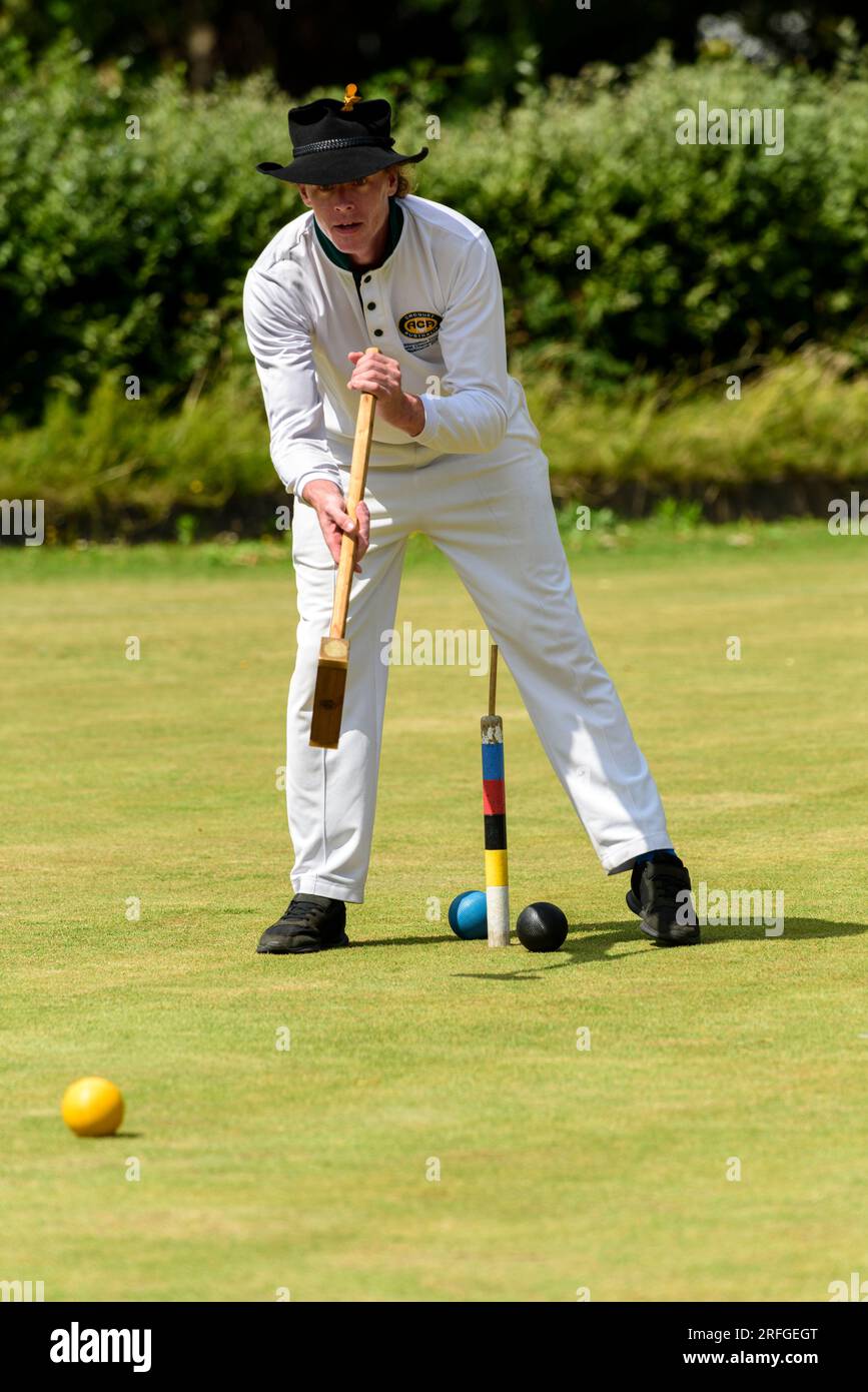 Callum Hyland Australia playing in the Association Croquet World
