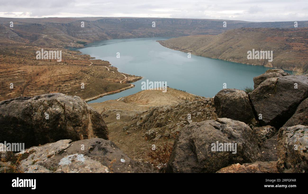 The Firat River is the longest river in Turkey and South Asia Stock