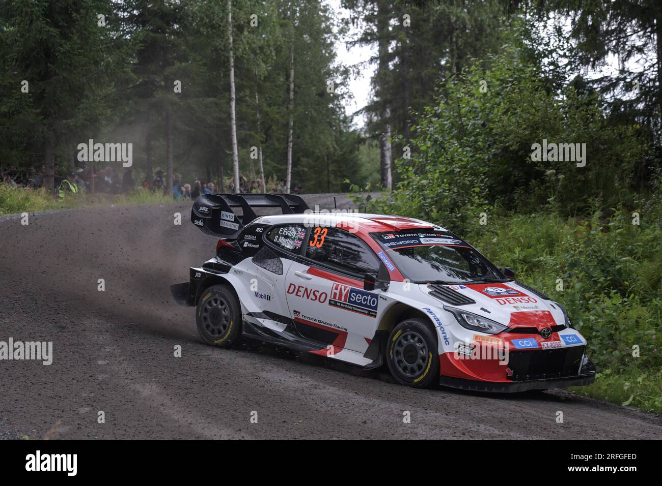 28 Jari HUTTUNEN (FIN), Antti LINNAKETO (FIN), SKODA FABIA, RC2, Rally2,  action during the Rally Finland 2023, 9th round of the 2023 WRC World Rally  Car Championship, from August 3 to 6