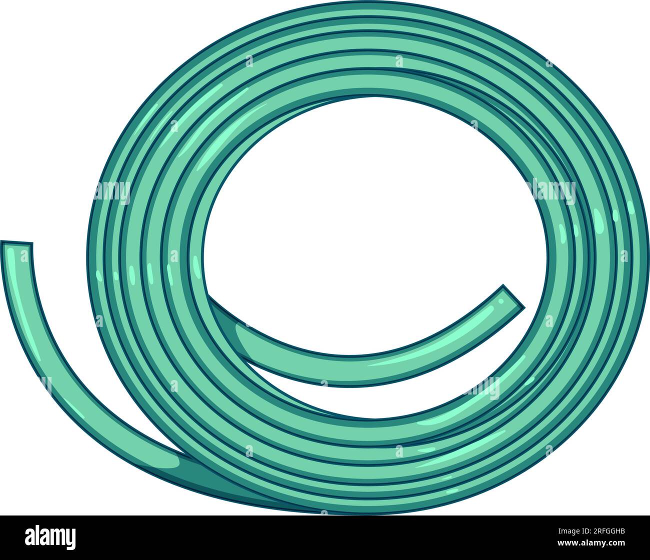 green garden hose cartoon vector illustration Stock Vector Image & Art