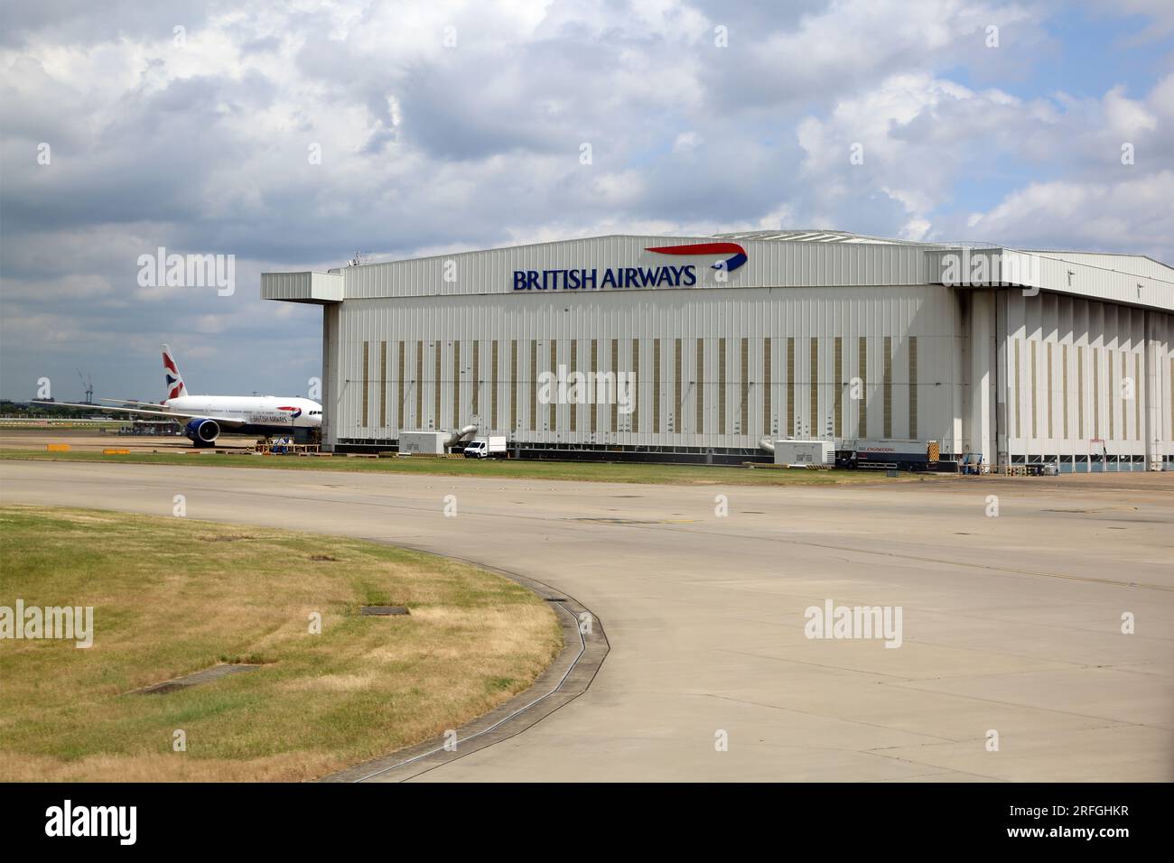 British Airways Maintenance Hangar London Heathrow Airport England Stock Photo