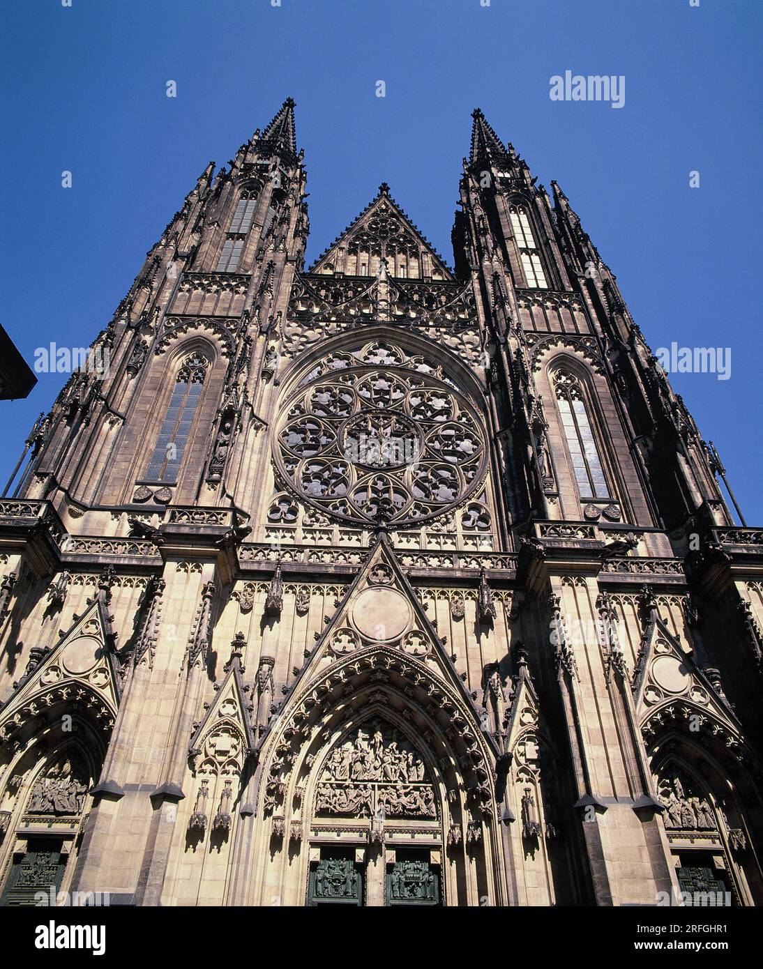 Czech Republic. Prague. St. Vitus Cathedral. Stock Photo