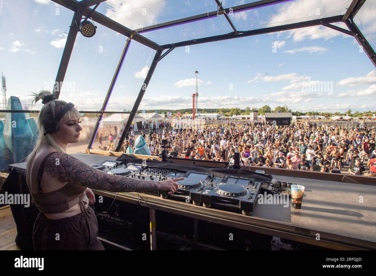 Milovice, Czech Republic. 03rd Aug, 2023. English DJ Riot