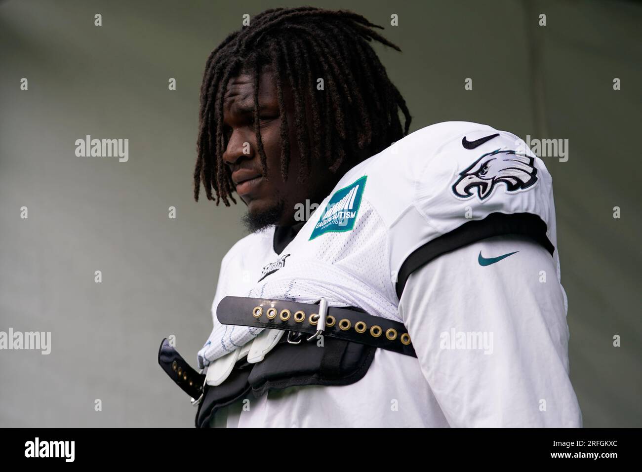 Philadelphia Eagles' Jordan Davis stands during the NFL football team's  training camp, Thursday, Aug. 3, 2023, in Philadelphia. (AP Photo/Matt  Slocum Stock Photo - Alamy