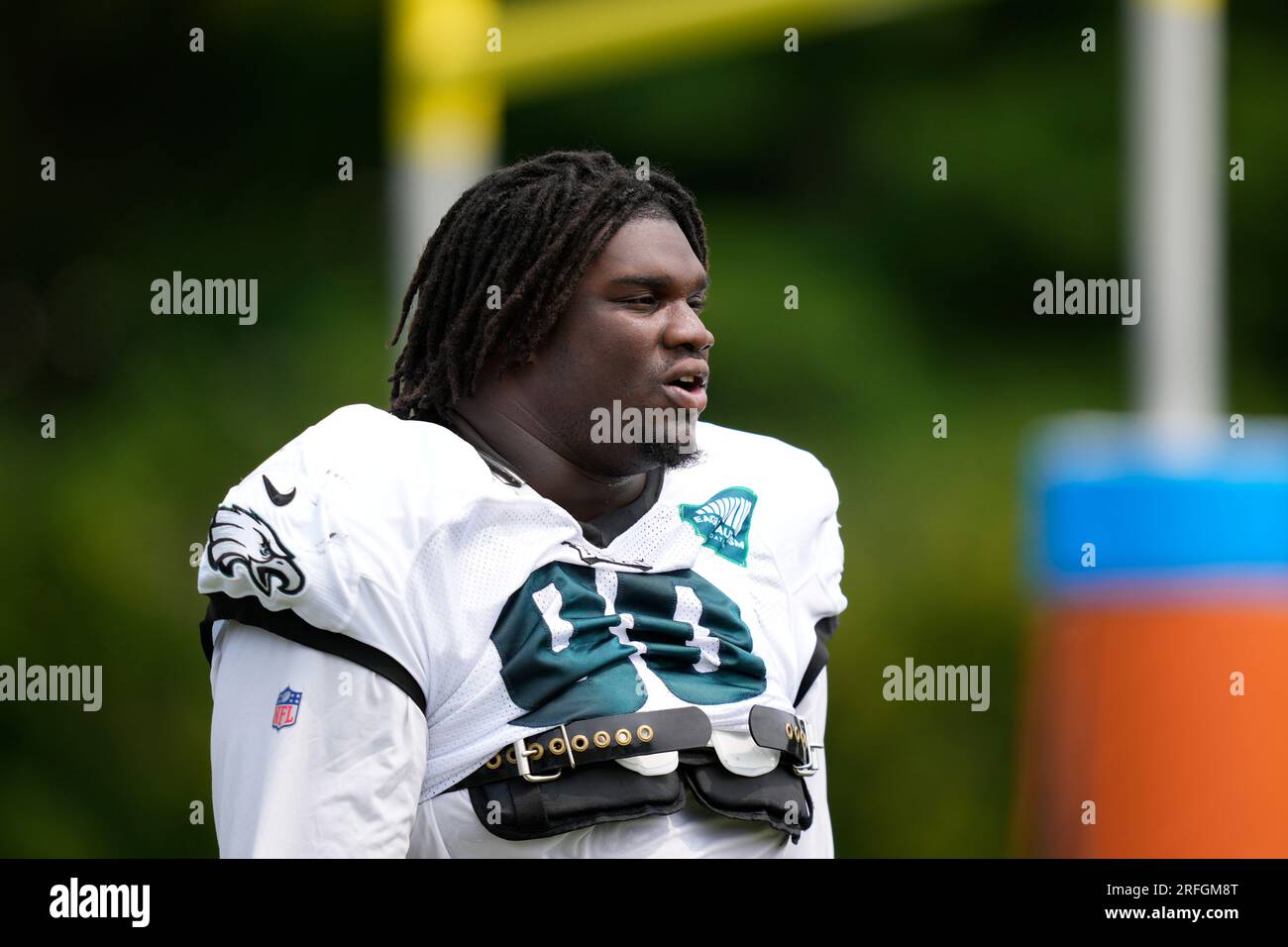 Philadelphia Eagles' Jordan Davis stands during the NFL football team's  training camp, Thursday, Aug. 3, 2023, in Philadelphia. (AP Photo/Matt  Slocum Stock Photo - Alamy