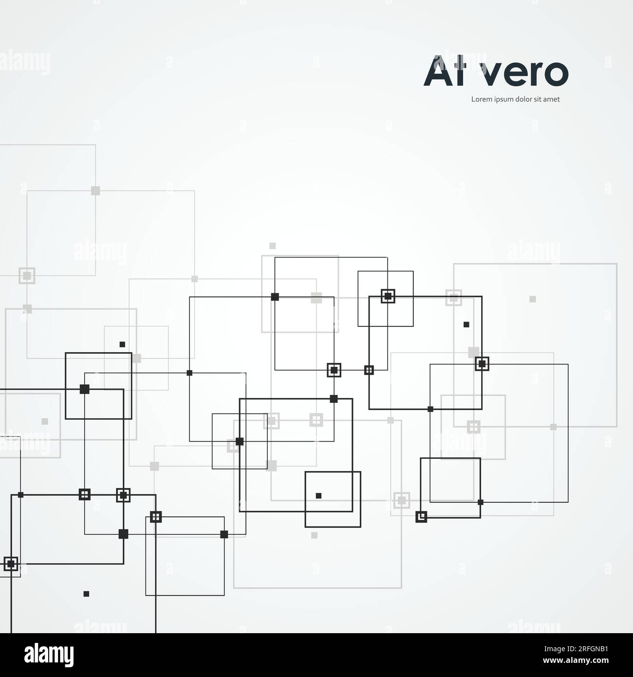 Modern technology illustration with square mesh. Digital geometric ...
