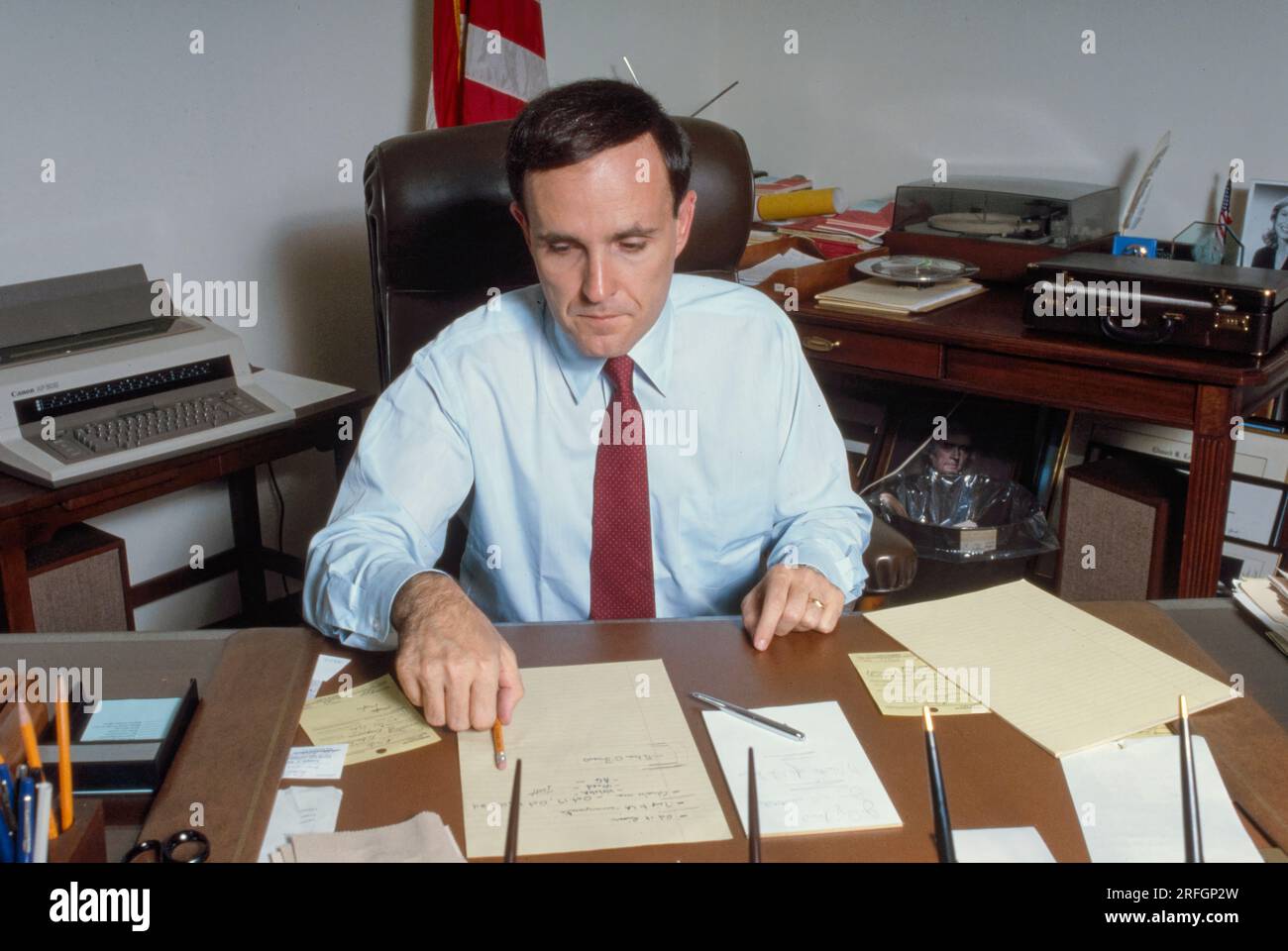 Rudy Giuliani, US Attorney for the Southern District of New York in his ...