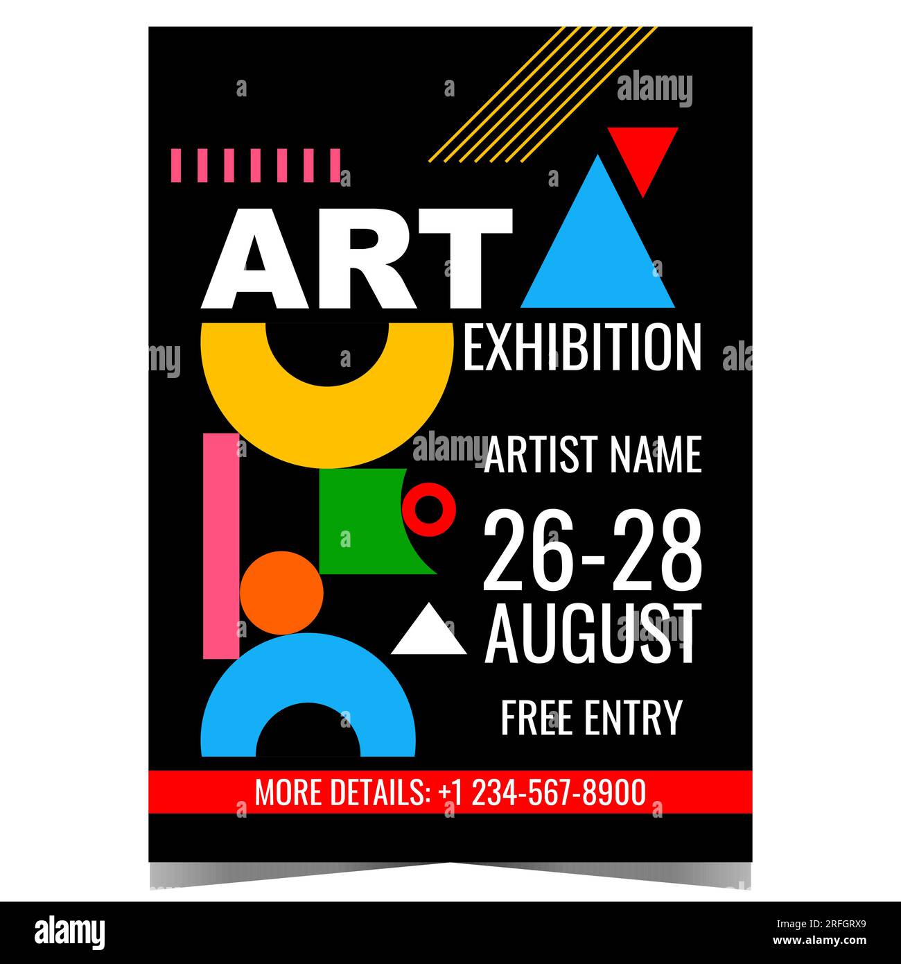 Art exhibition vector illustration for museum exposition, photo and