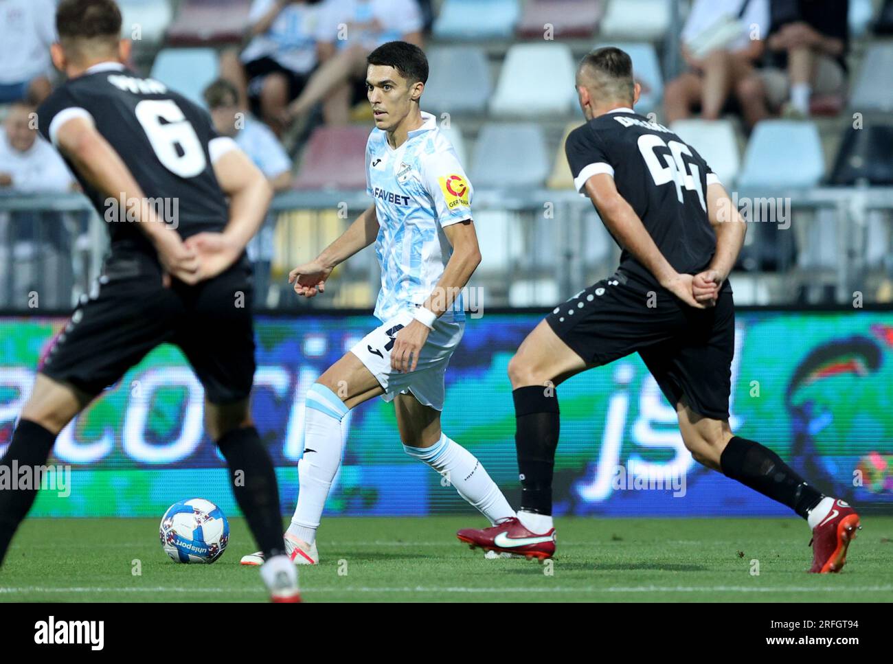 Rijeka, Croatia. 30th Aug, 2023. Players of HNK Rijeka during the training  session at HNK Rijeka Stadium in Rijeka, Croatia, on August 30, 2023. ahead  of the UEFA Conference League playoff 2nd