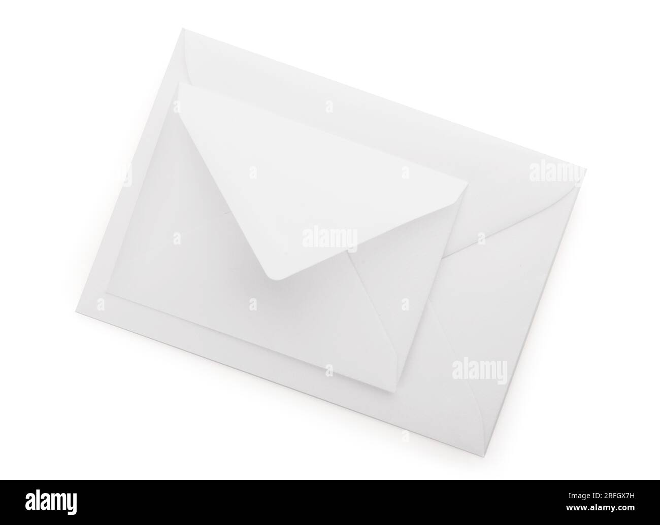 Paper envelopes on white background Stock Photo - Alamy