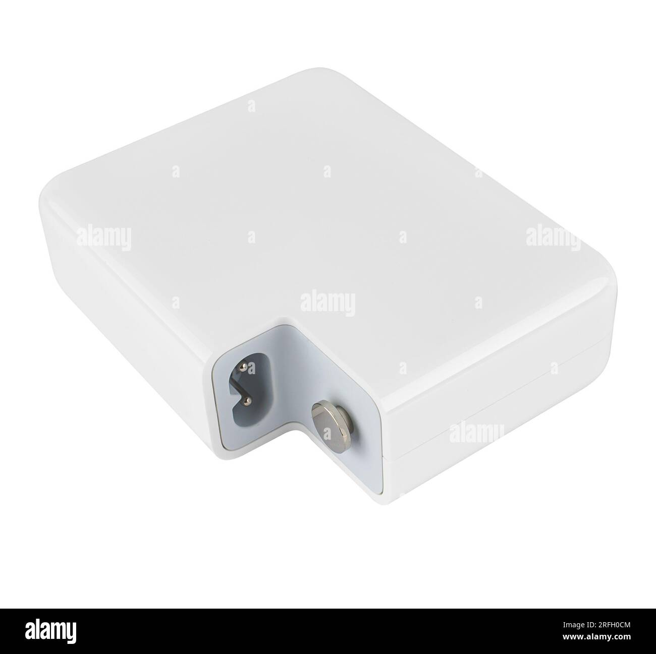 laptop power adapter, on white background in insulation Stock Photo - Alamy