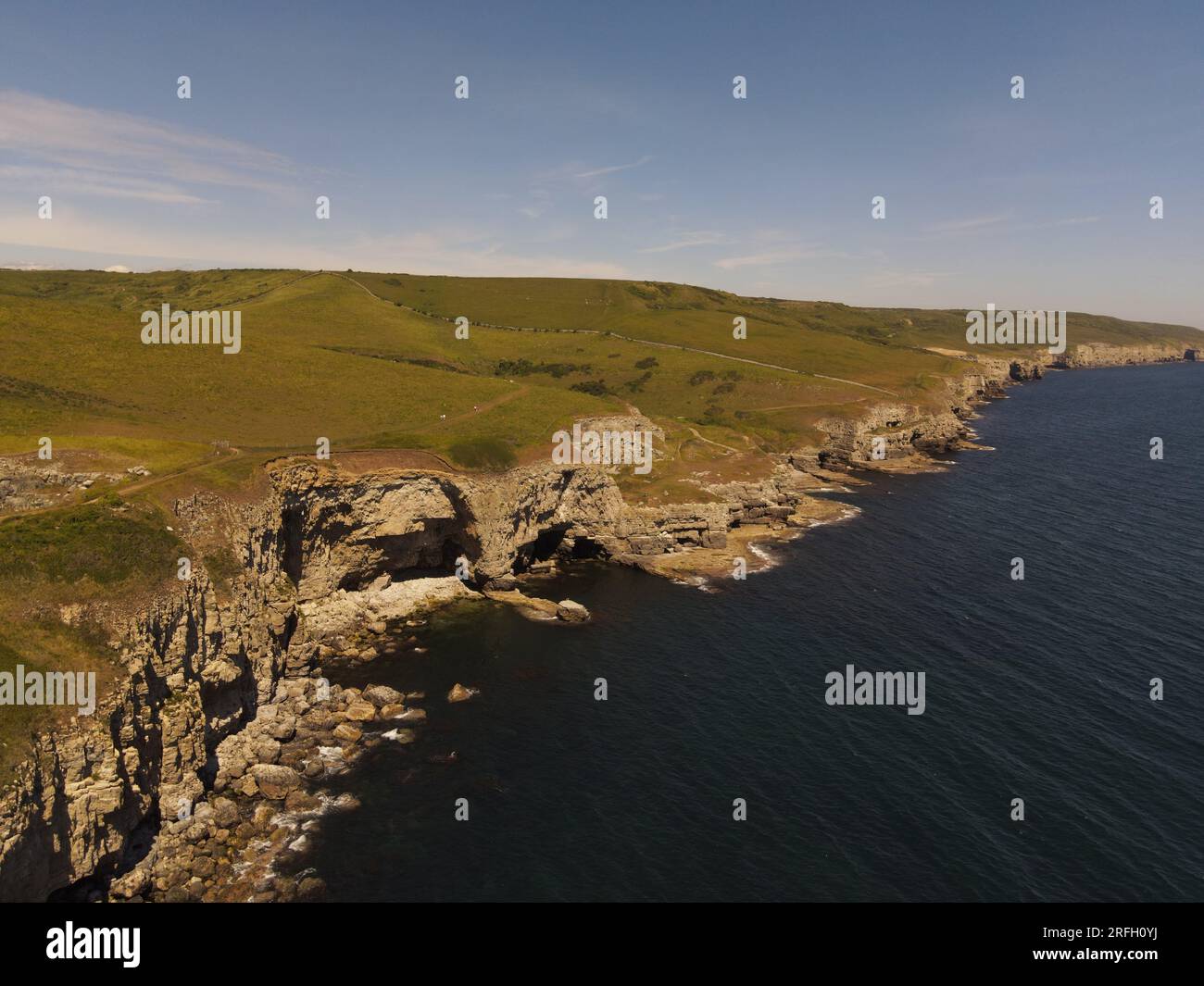 Cliffs and Hills on Dorset's famous Jurassic Coast, at Winspit Cove and