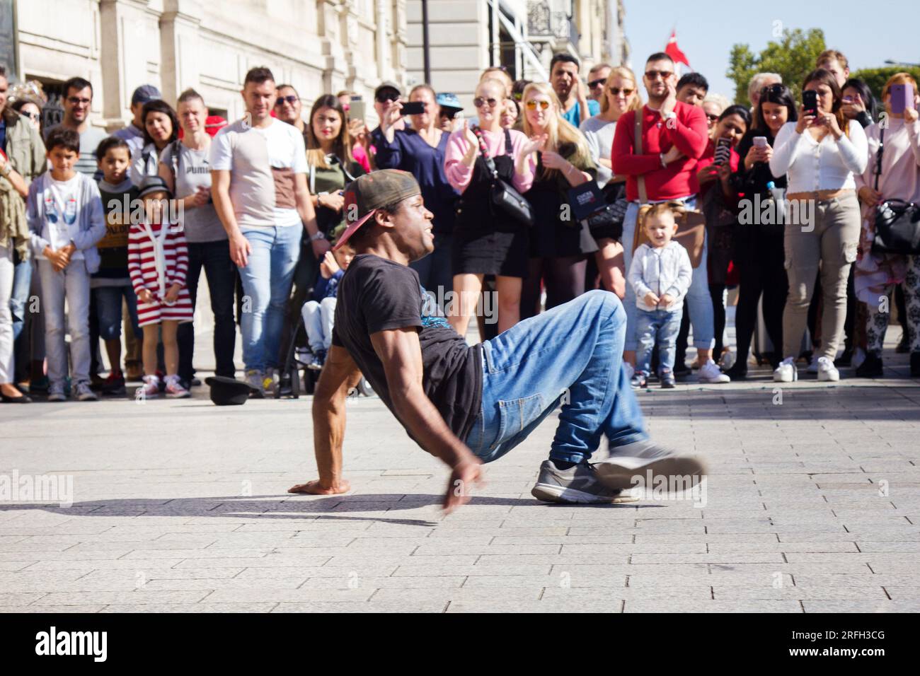 Paris, France - September 24, 2017: Street break dance show Stock Photo