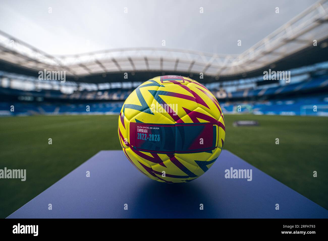 Official ball of the Spanish Professional Soccer League Stock Photo Alamy
