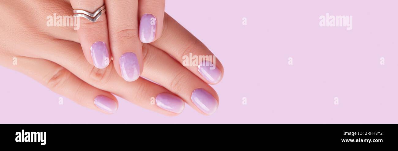Top 30 Prettiest Lavender Nail Design Ideas (2023 Update) | Lavender nails,  Nails, Silver nail designs
