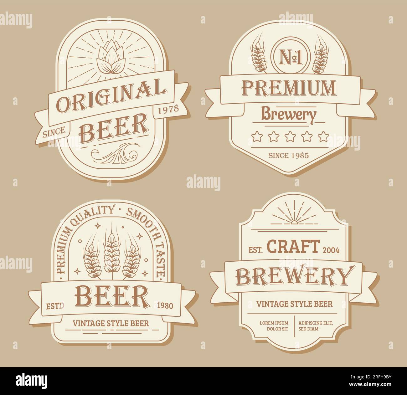 vintage beer label template