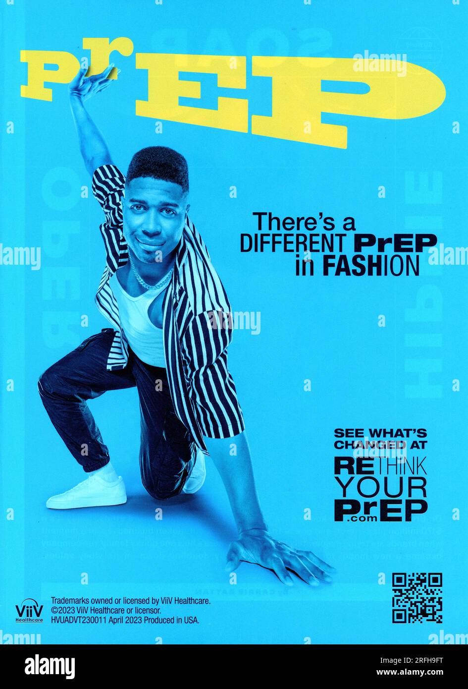GQ Magazine Summer 2023/US edition Advert, USA Stock Photo Alamy
