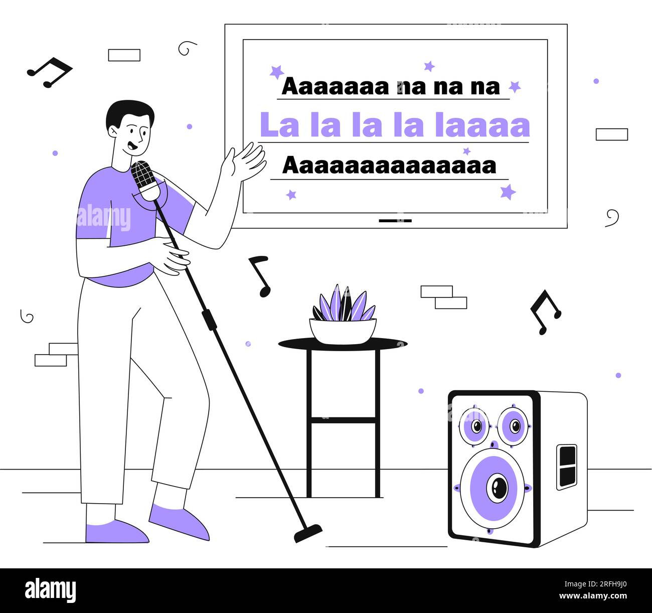 Karaoke line vector concept Stock Vector Image & Art Alamy