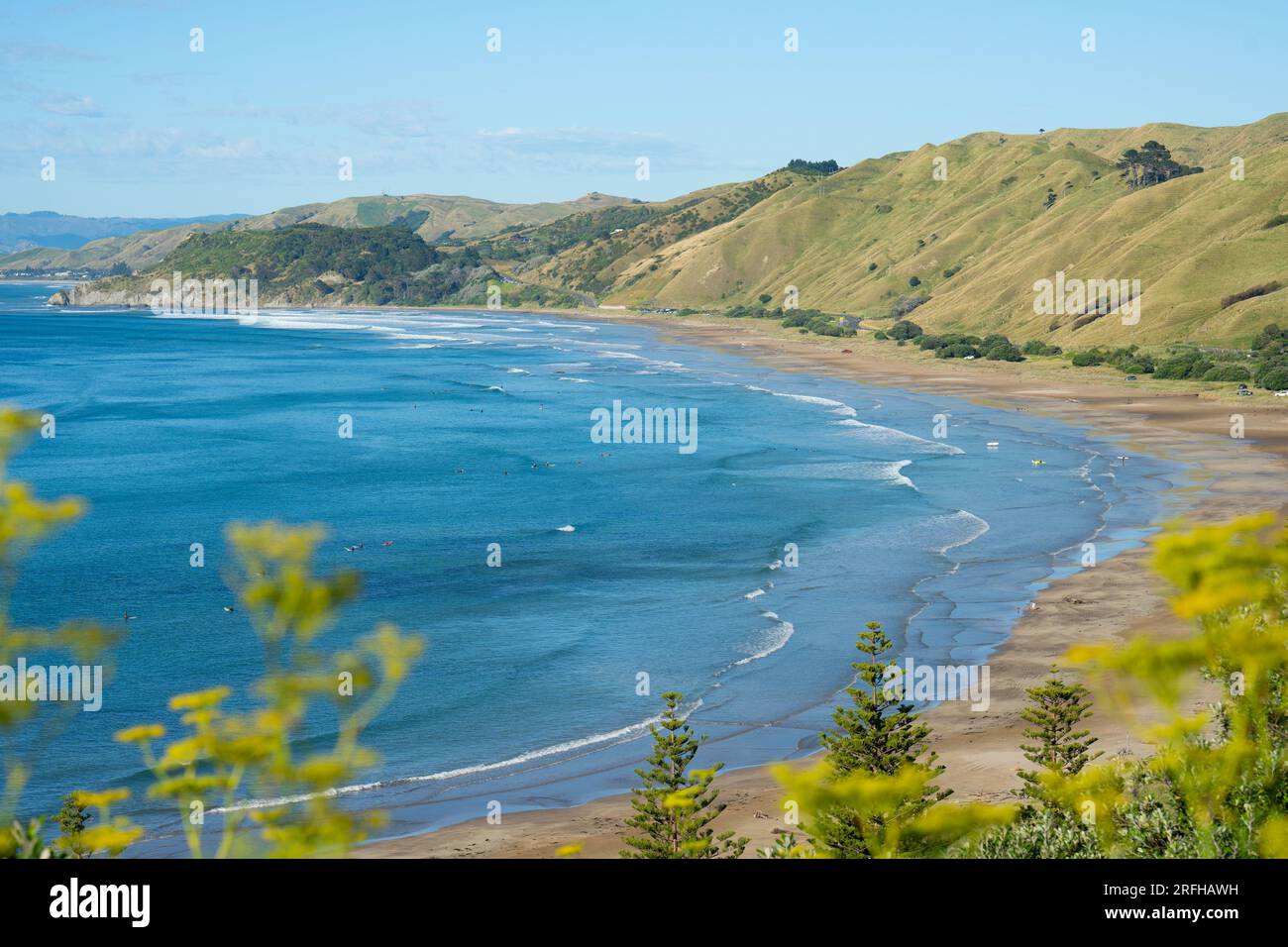 Okitu & Wainui beaches, popular East Coast surfing beaches near