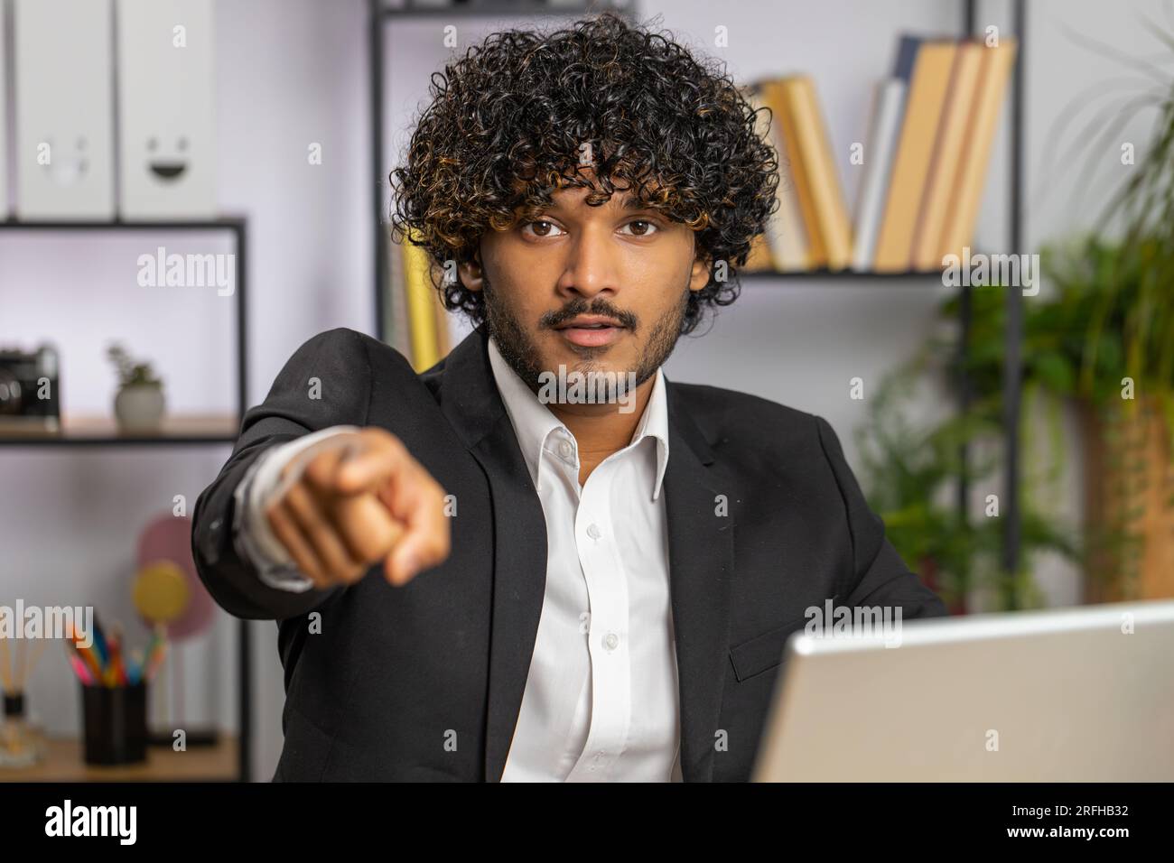 I choose you. Young indian businessman programmer software developer ...