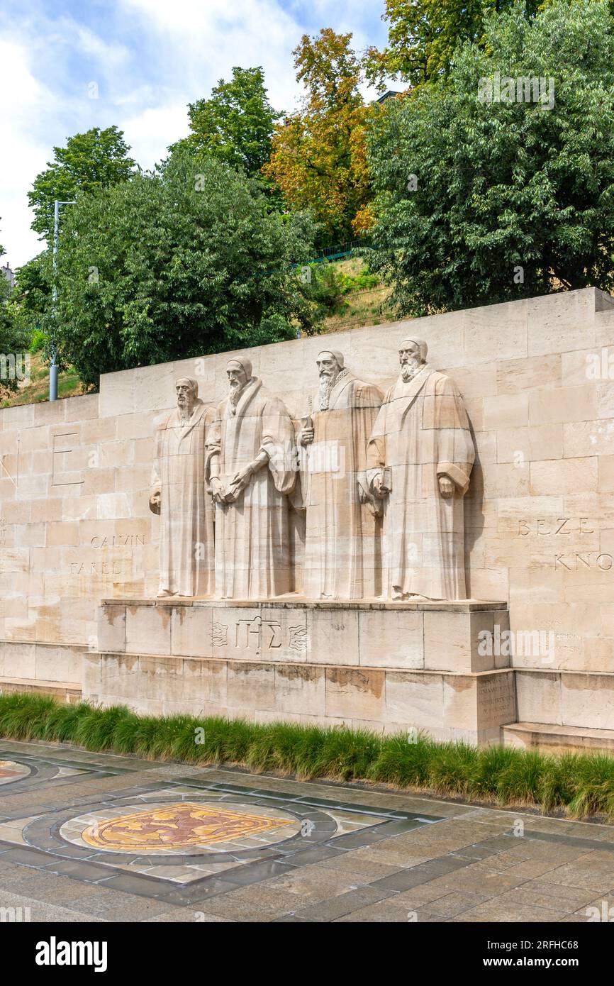 Reformation Wall (Mur des Réformateurs), Parc des Bastions,  Vieille-Ville, Geneva (Genève) Canton of Geneva, Switzerland Stock Photo