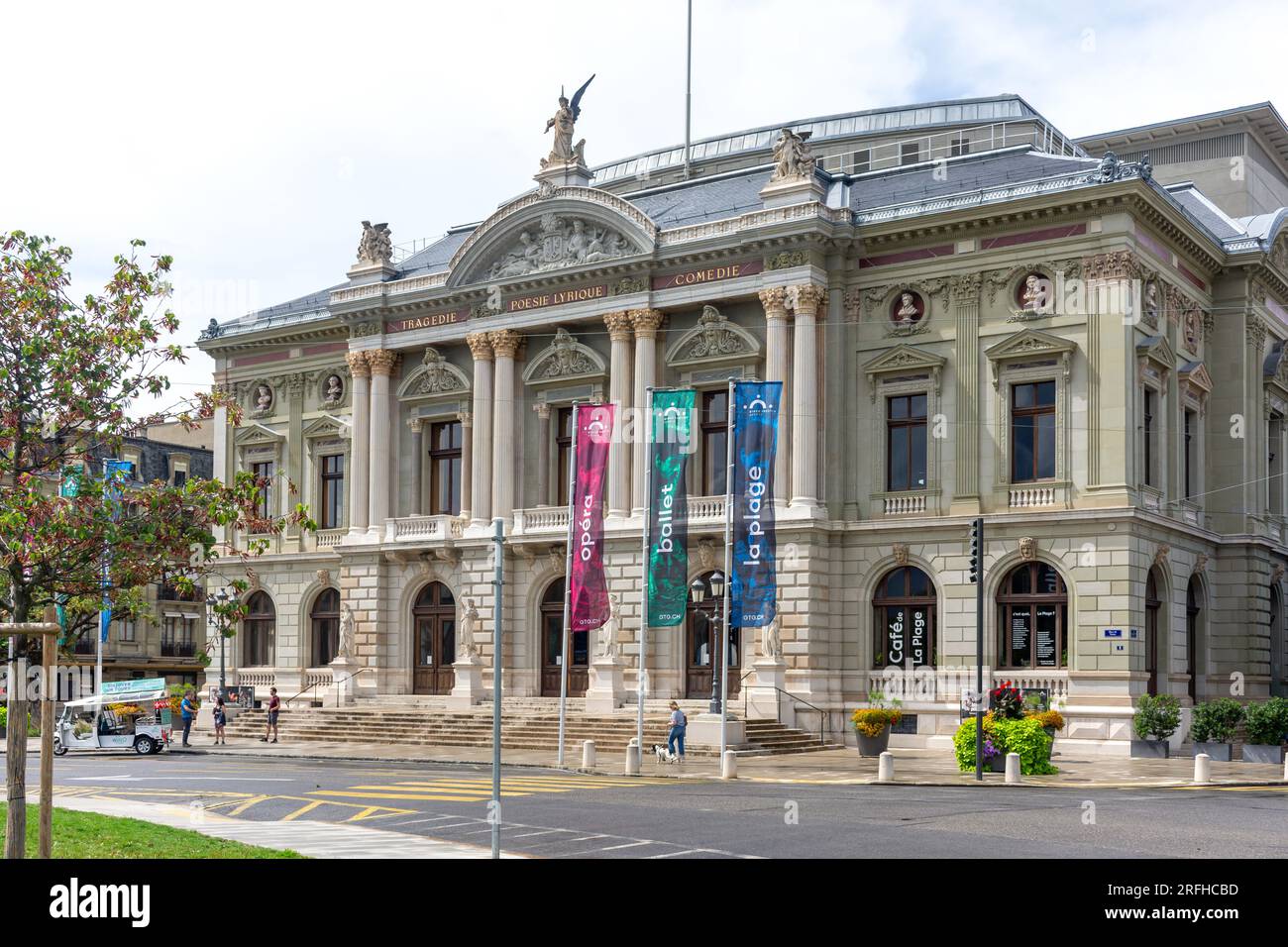 Grand Théâtre de Genève (performing arts theatre), Place de Neuve, Vieille-Ville, Geneva (Genève) Canton of Geneva, Switzerland Stock Photo