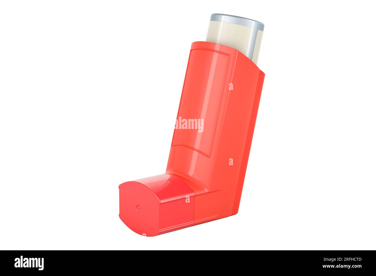 Metered-dose inhaler, 3D rendering isolated on white background Stock Photo