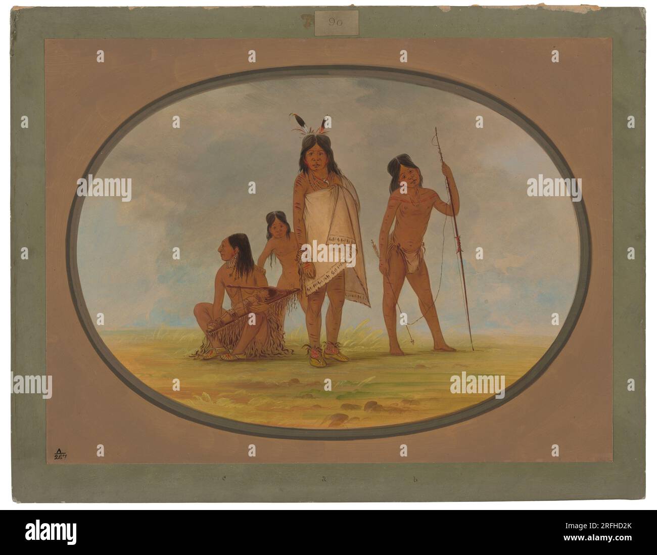 Four Flathead Indians between 1854 and 1885 by George Catlin Stock Photo