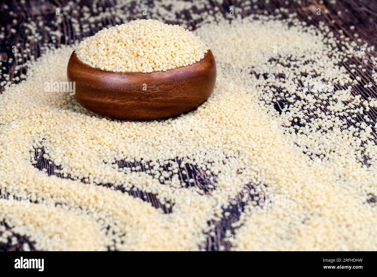 yellow dry crushed couscous is a traditional food for Africa, a large