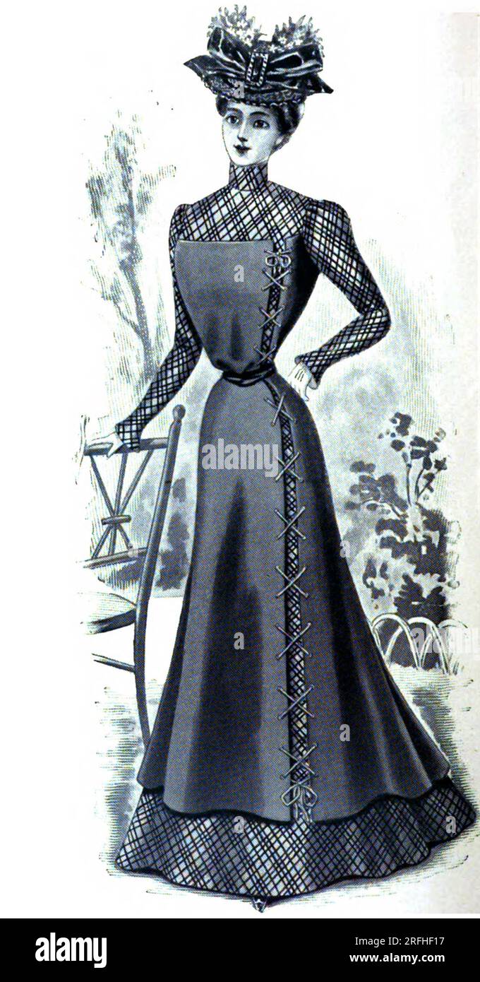 Ladies Visiting Costume, Women's Fashion, 1899 Stock Photo